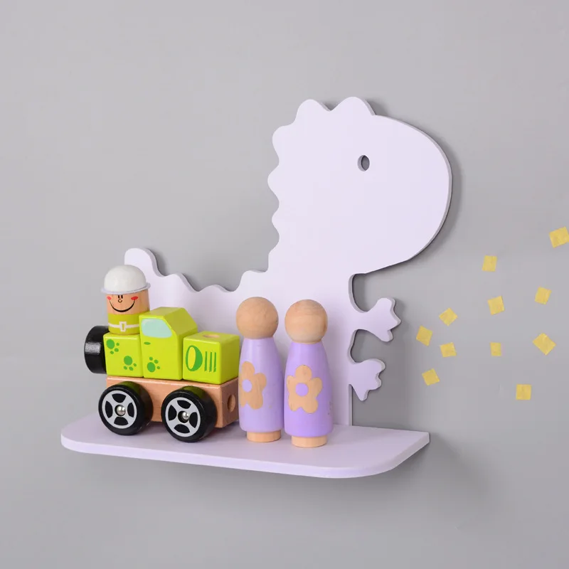 Креативная мультяшная настенная полка скандинавский неперфорированный стеллаж