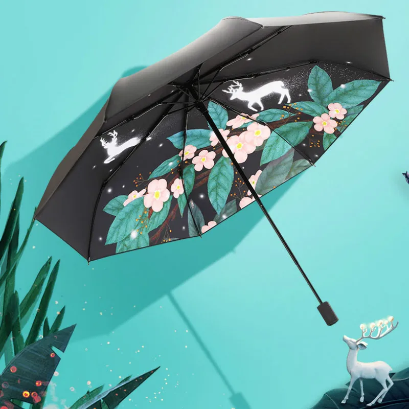 

Ultralight Ladies Umbrella Pocket Protection Umbrella Portable UV Protection Flower Umbrella Paraguas Household Umbrellas DB60YS