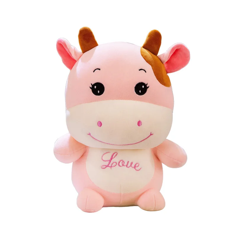 

2020 Kawaii Cow Plush Toy Soft Stuffed Animals Cow Pillow Plush Toy Calf Dolls Couple Pillow Children Baby Birthday Gift