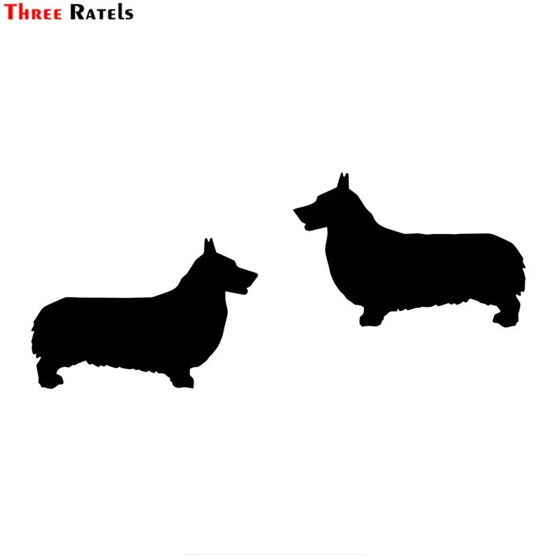 

Три Ratels FD138-F корги мама папа наклейка с собакой Стикеры для окна автомобиля Стикеры дорожный велосипед наклейка