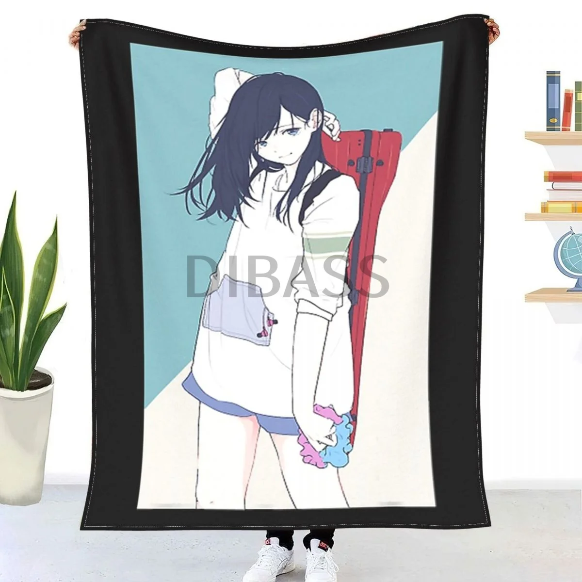 

Одеяло в стиле ретро 90-х Waifu японское одеяло из фланели с 3D принтом для девочек