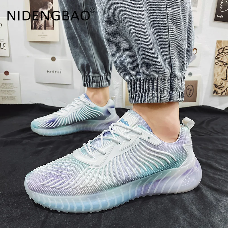 Men's Sneakers Spring Autumn Running Sports Shoes Fashion Colorful Breathable Anti Skid Casual Shoes Zapatillas Hombre