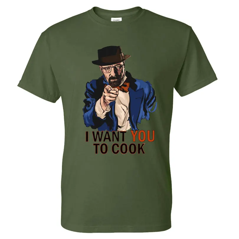 ArmyGreenpiwantyou Мужская модная футболка с надписью «Breaking Bad», коллекция года, футболка LOS POLLOS Hermanos, футболка с короткими рукавами с изображением братьев курицы, хипстерские топы, Лидер продаж - Цвет: ArmyGreenpiwantyou