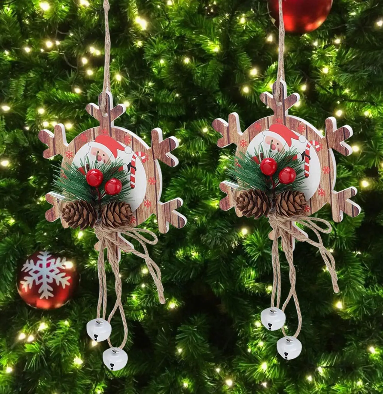 Рождественское украшение для дверей рождественские деревянные украшения