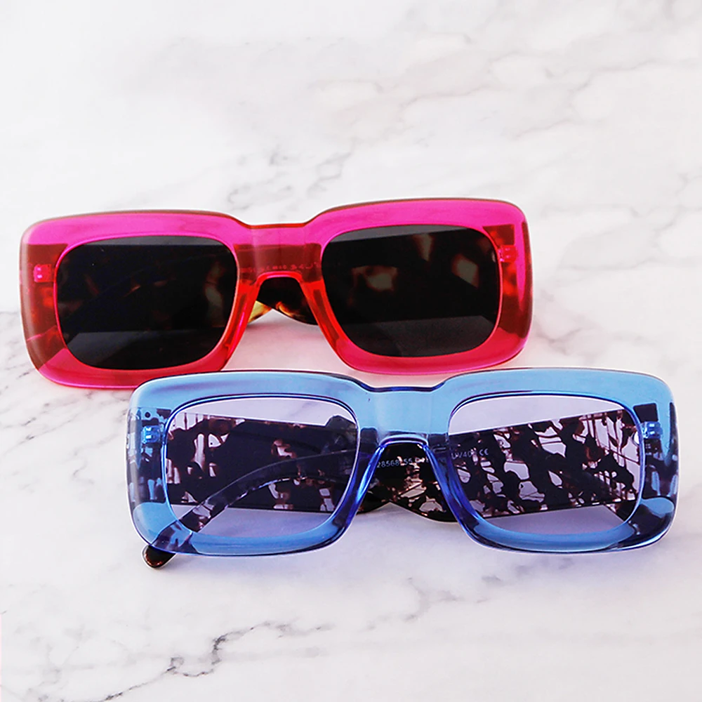 

YAMEIZE Vintage Rectangle Sunglasses Women Men Brand Designer Fashion Leopard Square Sun Glasses Punk Eyewear Gafas De Sol Mujer