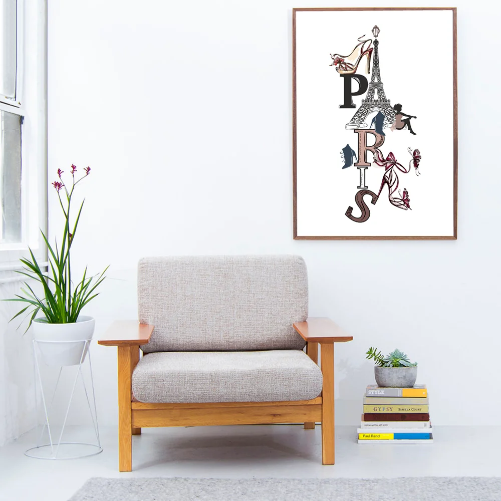 Простой Парижский модный элемент домашний декор в скандинавском стиле настенная