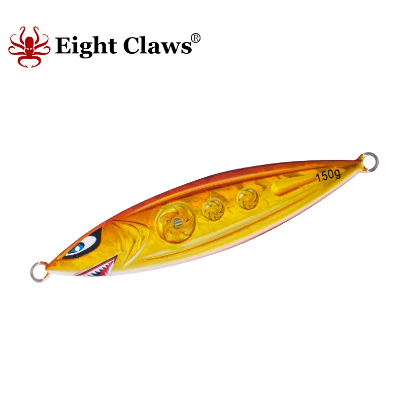 

8 когтей циклонная Акула глубоководная троллинговая приманка 150 г медленная джиггинг металлическая приманка океанская искусственная свимб...