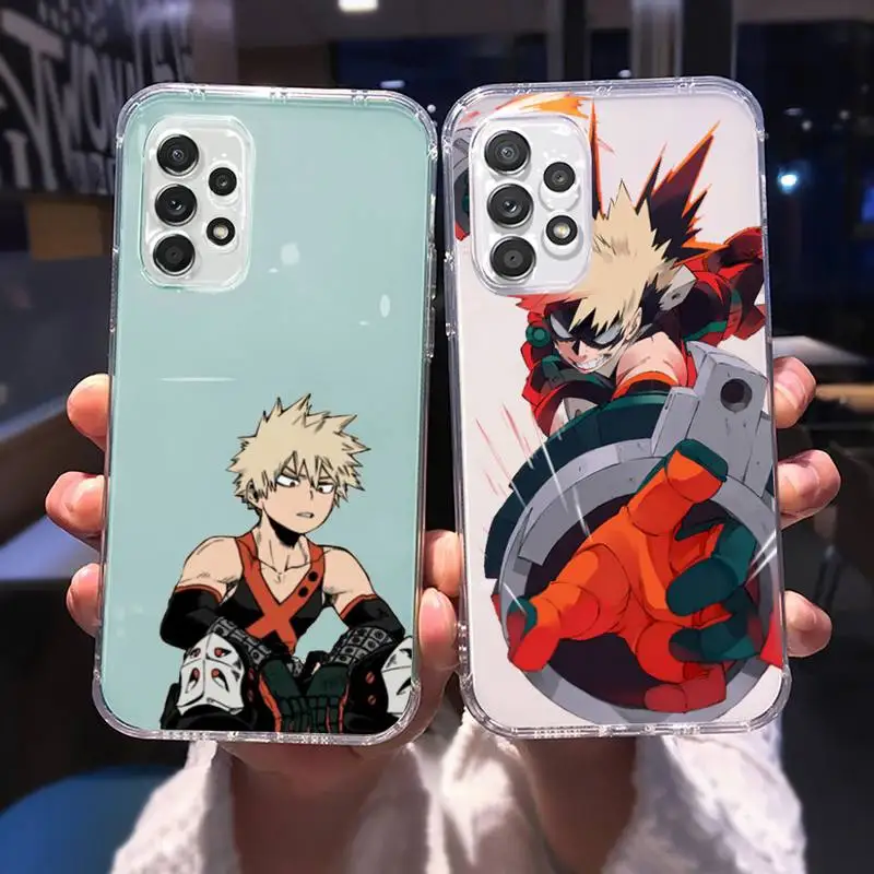 

Anime My Hero Academia Phone Case Transparent For Samsung A51 A50 A71 A70 A81 M60S Note S21 S 20 10 9 8 11 E Plus Ultra