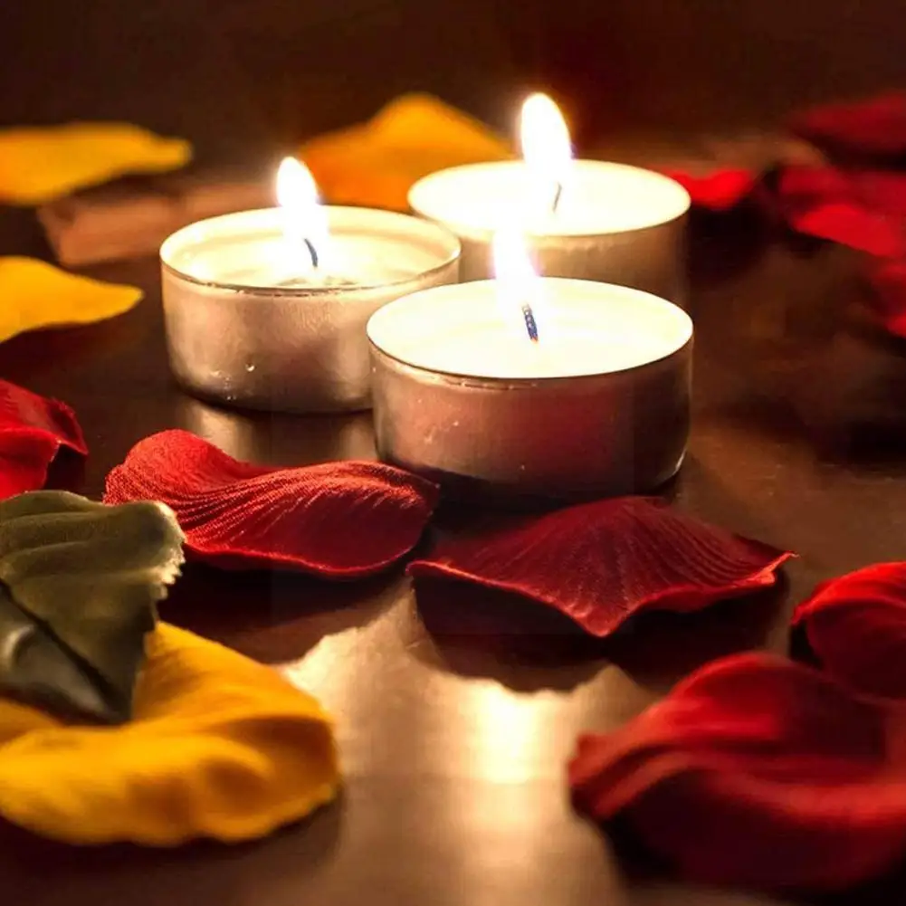 Новинка 50 шт. одноразовые Свадебные свечи N6L6 с изображением белого чая витринные