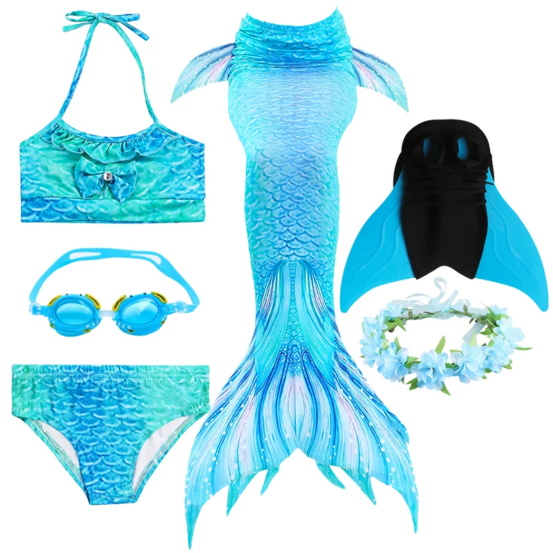 Package list 1 DH06 Детский купальный костюм русалки, бикини для девочек, хвост русалки, купальный костюм, детская одежда, Раздельный купальник, хвост русалки, одежда для купания - Цвет: Package list 1 DH06