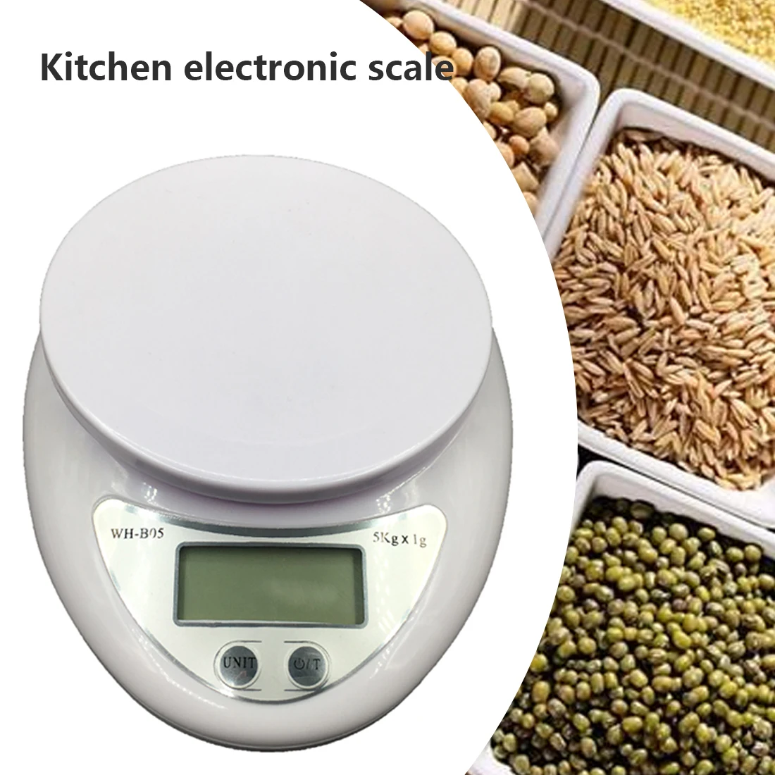 

New Portable 5kg Digital Scale LCD Electronic Scales Steelyard Kitchen Scales Postal Food Balance Measuring Weight Libra