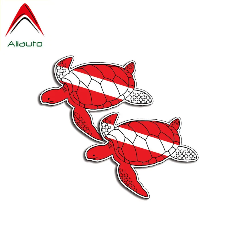 Забавные наклейки на автомобиль Aliauto 2 X морские животные подводное плавание ПВХ
