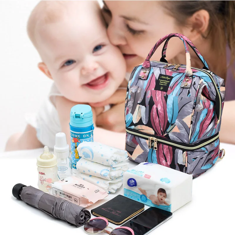 

Mini Breast Pump Bag Lunch Breastmilk Cooler Insulated Backpack For Mummy Maternity Baby Diaper Nappy Travel Tote Bag With USB