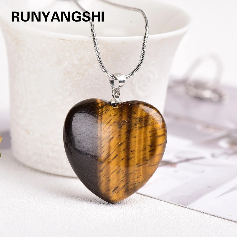 Сердце в форме сердца камень натуральный кварц желтый тигр эякристал целебная