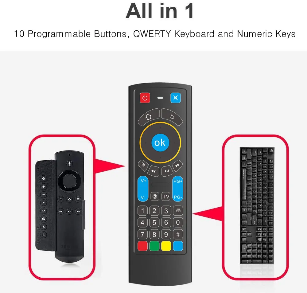 Сменный смарт пульт дистанционного управления ACEMAX для Amazon Fire TV и Stick Android Box Windows PI