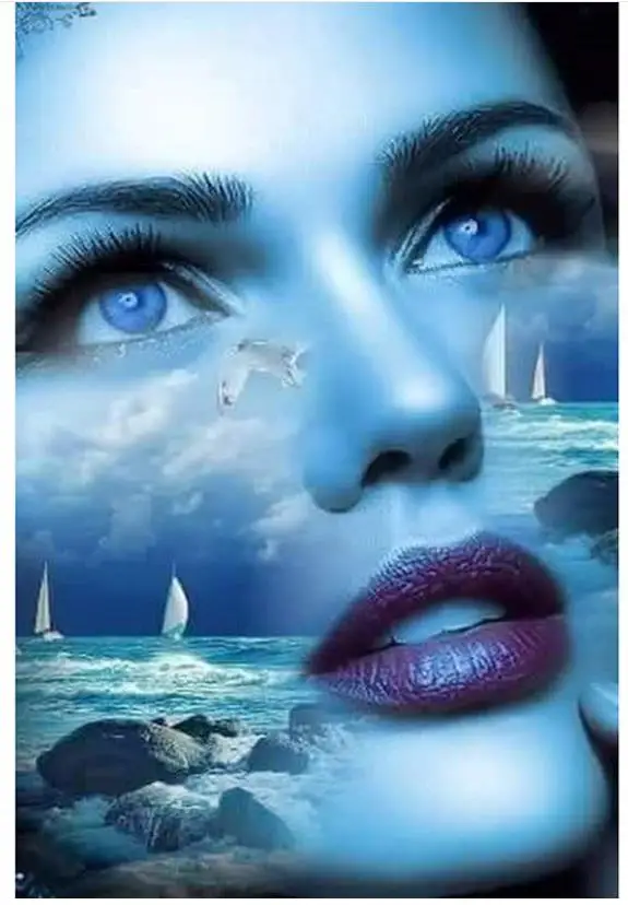 Полноразмерная Алмазная картина с изображением Женщины лица алмазная живопись