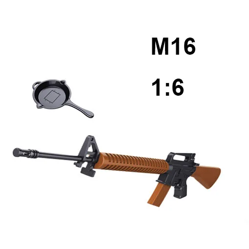 1:6 пистолет в сборе модель для 1" фигурка Штурмовая винтовка AK47 M4 M16 AKM AK74 цветная версия модель оружия - Цвет: M16