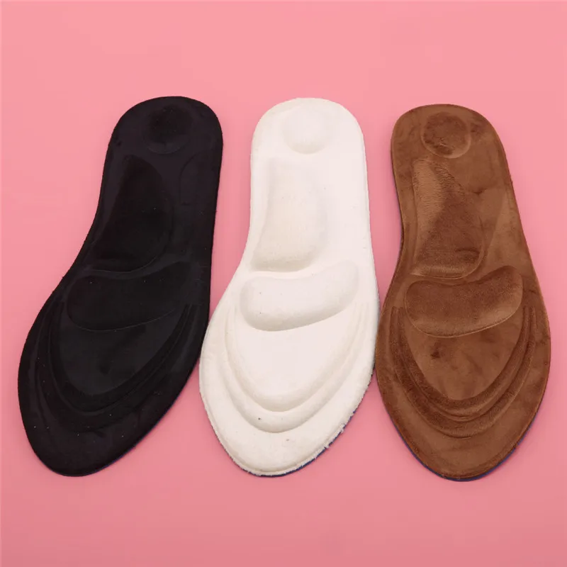 4D бархатные мягкие ортопедические стельки из пены с эффектом памяти Удобные для