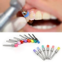 100pcspack mixed disposable dental care brush head colorful dental lab nylon latch small flat polishing polisher tools supply