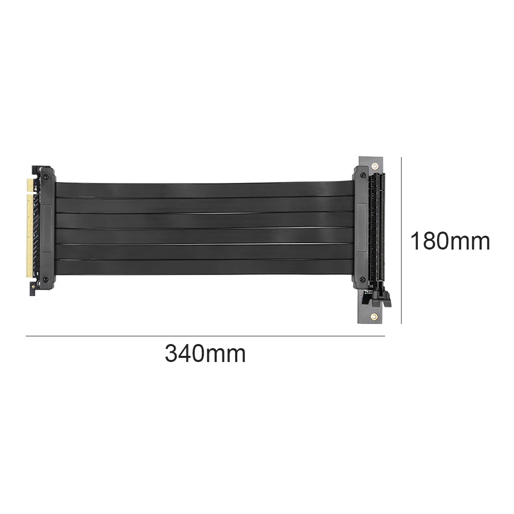 

10 inch PCIe 3.0 16X Extension Cable Card PCI-E Express X16 Extender Riser Cable with 90 Degree Right Angle Socket
