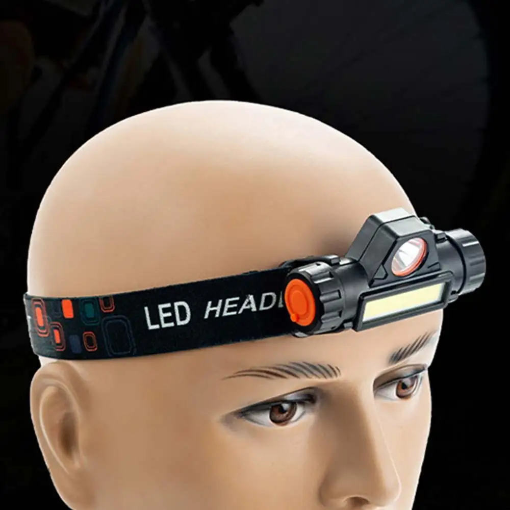 

Headlamp 200m Black Fishing Lights Motion Riding Lighting Durable Miner'S Lamp LED Flashlight Tool Outdoors