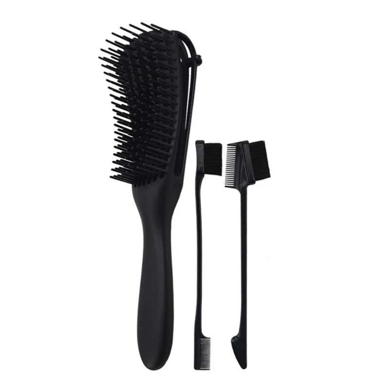 

Detangling Brush with Double Side Edge Brush for for Kinky Curly/Coily Hair U2JD
