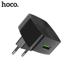 Сетевое зарядное устройство HOCO QC3.0 2,0, универсальное, быстрая зарядка USB, вилка европейского стандарта, вилка европейского стандарта, для iPhone X, XS, Samsung, Xiaomi 9, Huawei, адаптер для быстрой зарядки