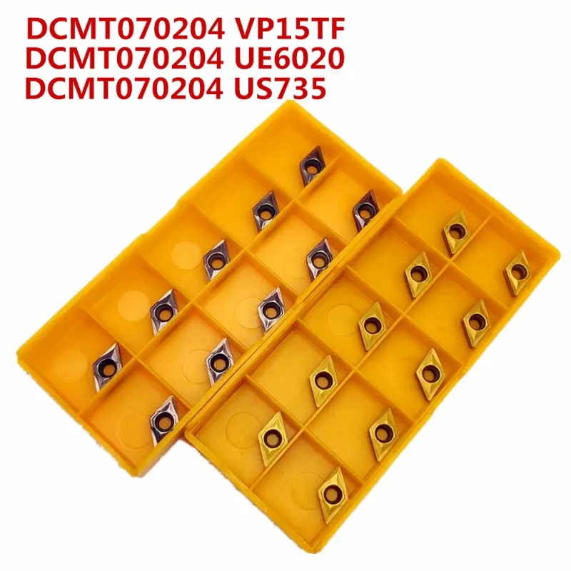 Твердосплавный инструмент DCMT070204 US735 наружный металлический токарный инструмент токарный станок фрезерный станок с ЧПУ Инструменты DCMT 070204 фреза