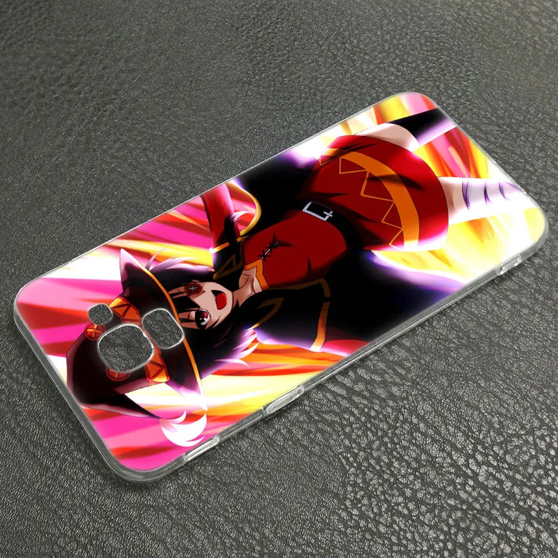 Роскошный мягкий силиконовый чехол аниме Konosuba Megumin для Samsung Galaxy J8 J7 J6 J4 J2 2018 Core J3 2016
