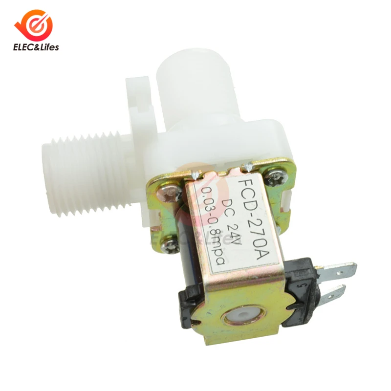 12V 24V G1/2 ''нормально закрытый электромагнитный клапан Магнитный воды воздухозаборник реле протока воды Управляющее давление переключатель