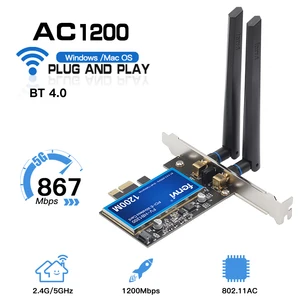 1200 Мбитс для Broadcom BCM94360CS2 Desktop PCIWireless Adapter WLAN Wi-Fi Card с BT4.0 2,4G5 ГГц для Hackintosh Desktop