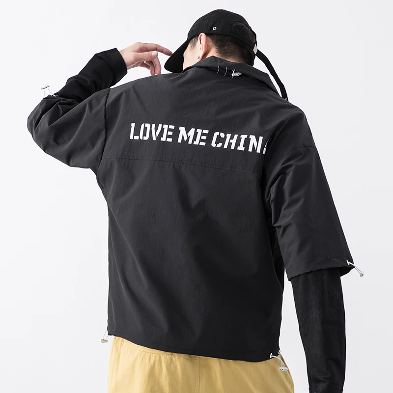 

SingleRoad Mens Jacket Men 2020 Fashion Black Patchwork Windbreakers Hip Hop Japanese Streetwear Korean Style Jackets For Men