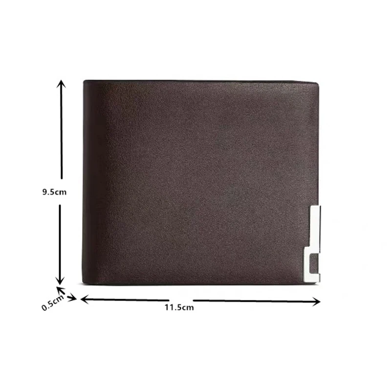 Кошелек мужской с гравировкой на заказ короткий простой тонкий однотонный