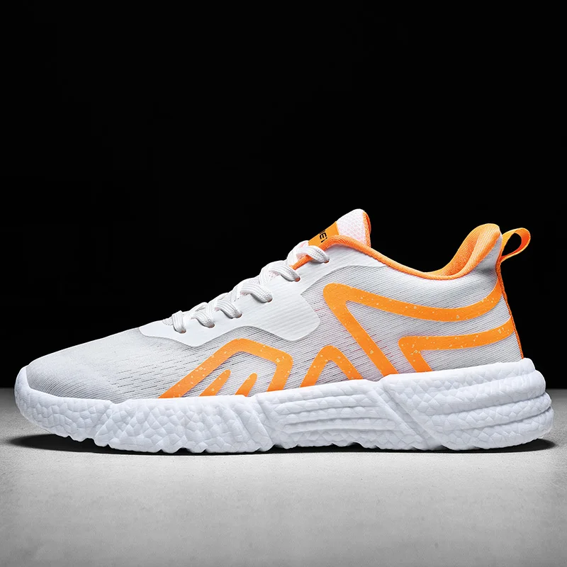 

Кроссовки мужские легкие, плоская подошва, теннисные кеды, суперлегкая спортивная обувь для бега и фитнеса, модные уличные кроссовки, белый ...