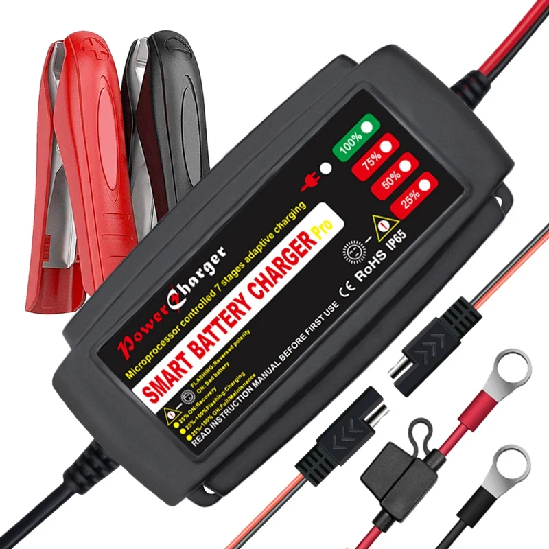 

Automatic Smart 12V Car Battery Charger for Both Lead Acid Batteries and Lithium Ion Batteries Motorcycle Boat