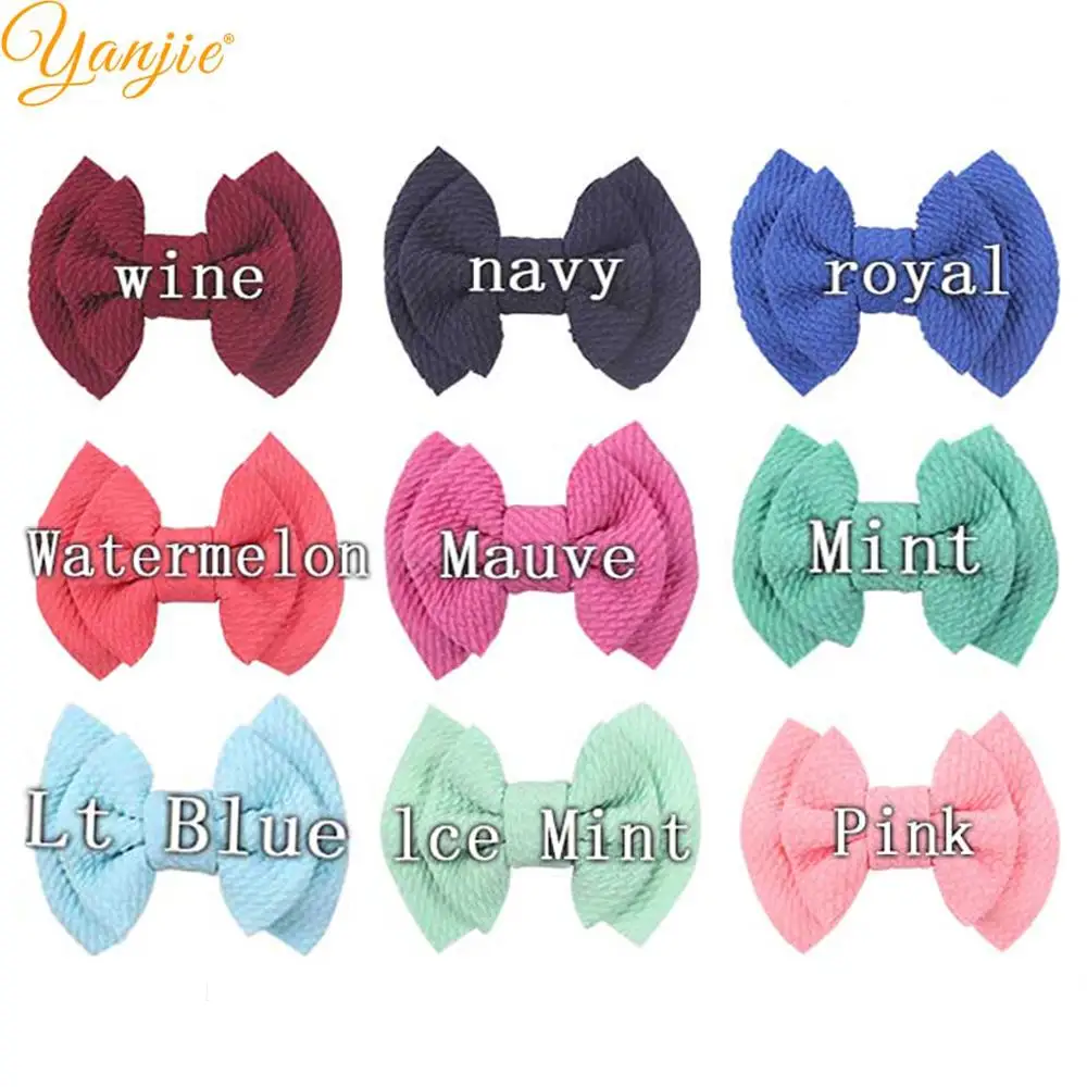 10 шт./лот 3 5 ''двухслойный бант для волос с вафельным узором девочек детская