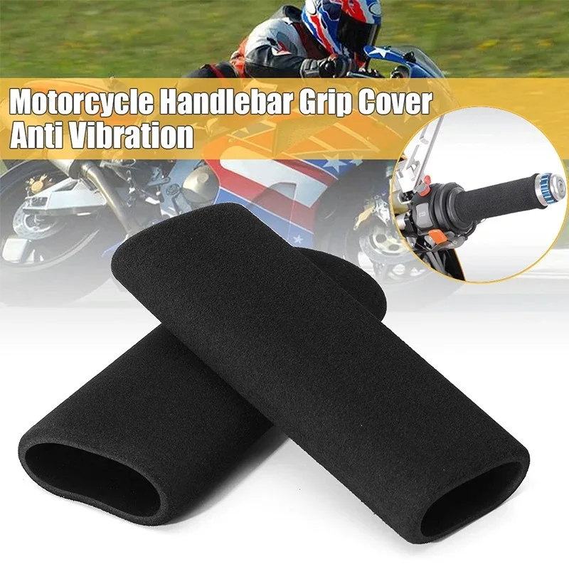 

Motorcycle Handle Cover Slip On Foam Anti Vibration Soft Comfort Handlebar Grip Cover Accessories Motorcycle Parts Grips Cover