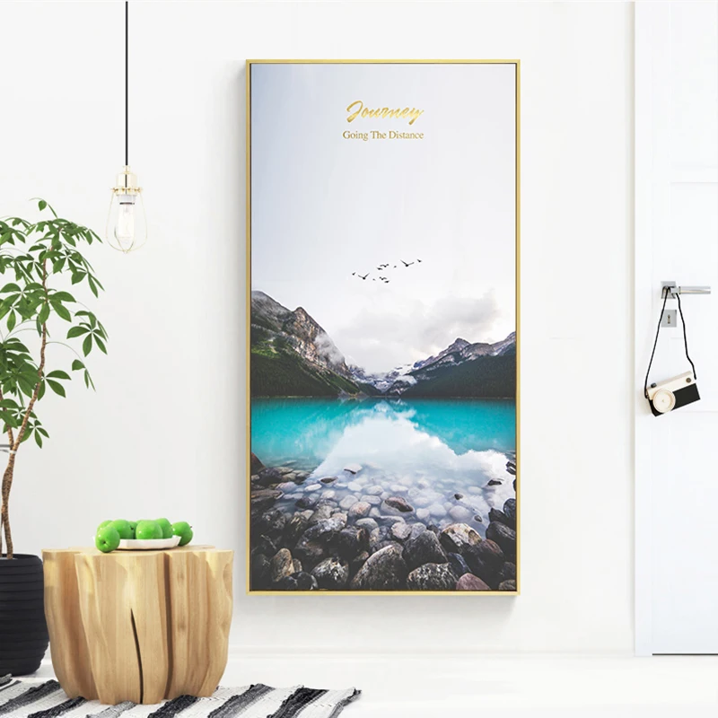 Скандинавская долина Lanscape настенный плакат на холсте и печать Абстрактная