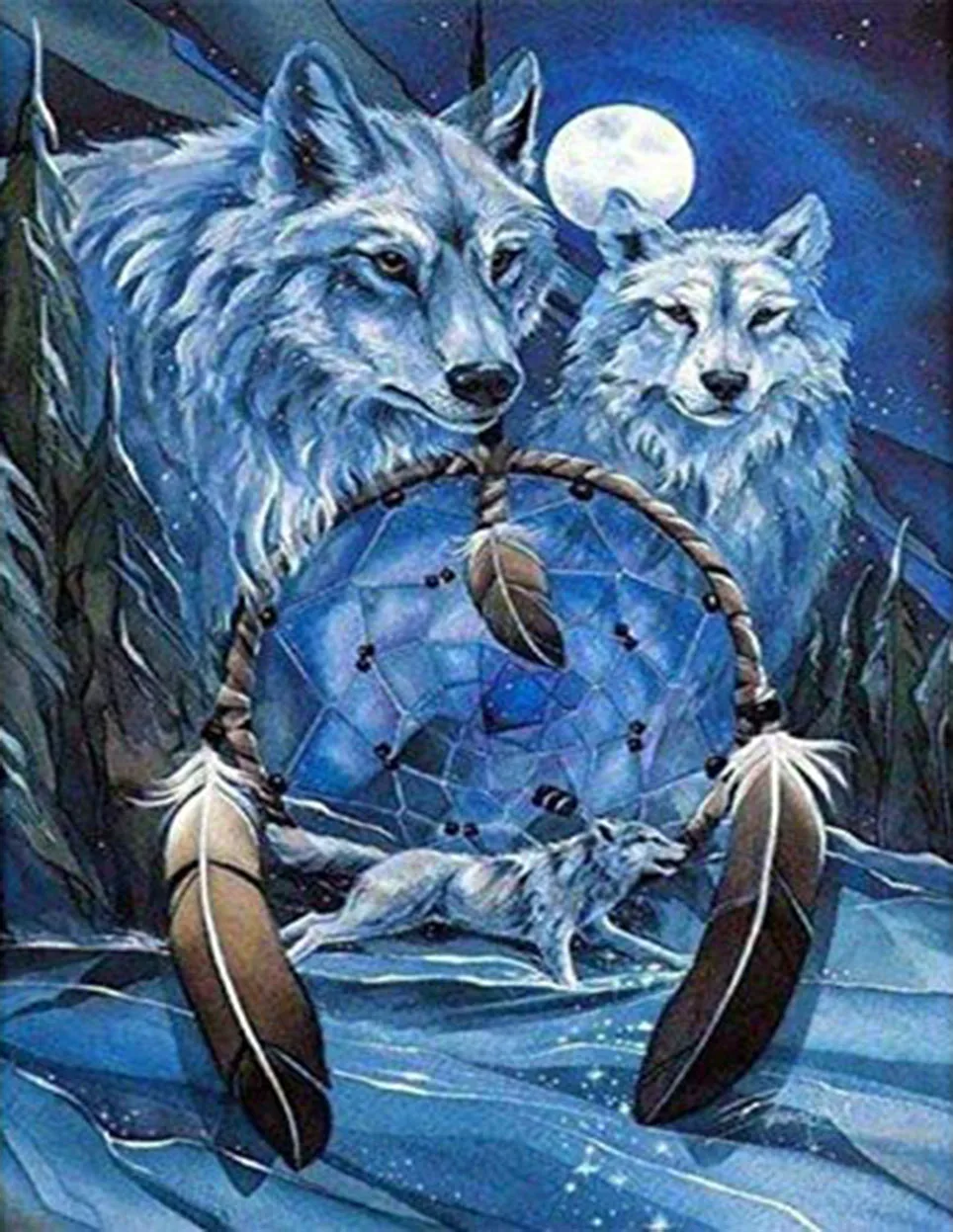 

Wolf 5D Diamond Painting Animal Home Decoration Mosaic Embroidery Diamond Art Full Drill