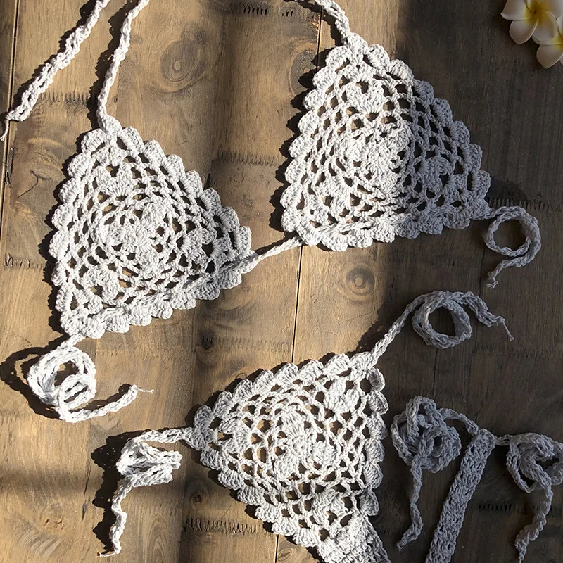 Новинка вязаное крючком микро бикини ручной работы стринги пляжные купальники