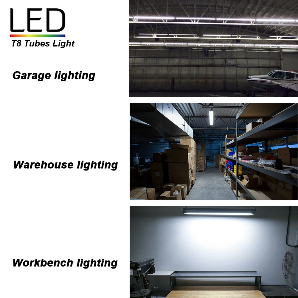 

T8 8FT Led Bulbs 65W 8Foot FA8 Single Pin Tube Light T12 8' Led Shop Light Fluorescent Replacement 7800lm Dual-End Powered 6000K