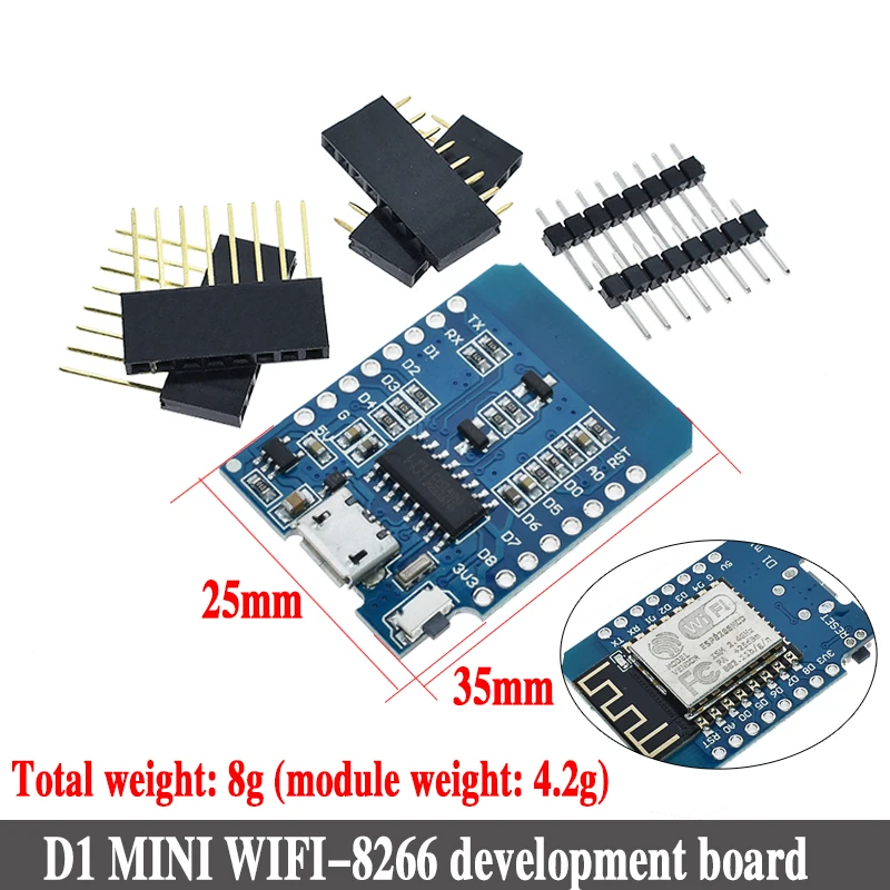 D1 Mini ESP8266 ESP-12 ESP-12F CH340G CH340 V2 USB WeMos wifi макетная плата D1 Mini NodeMCU Lua IOT плата 3,3 В с контактами - Цвет: D1 MINI