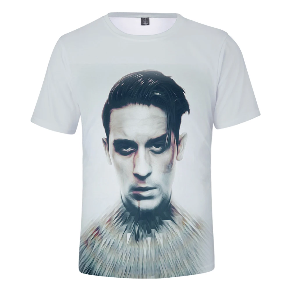 

2019 summer trend men's street T-shirt short-sleeved 3D printing g eazy male / female new hip-hop round neck sports T-shirt hot