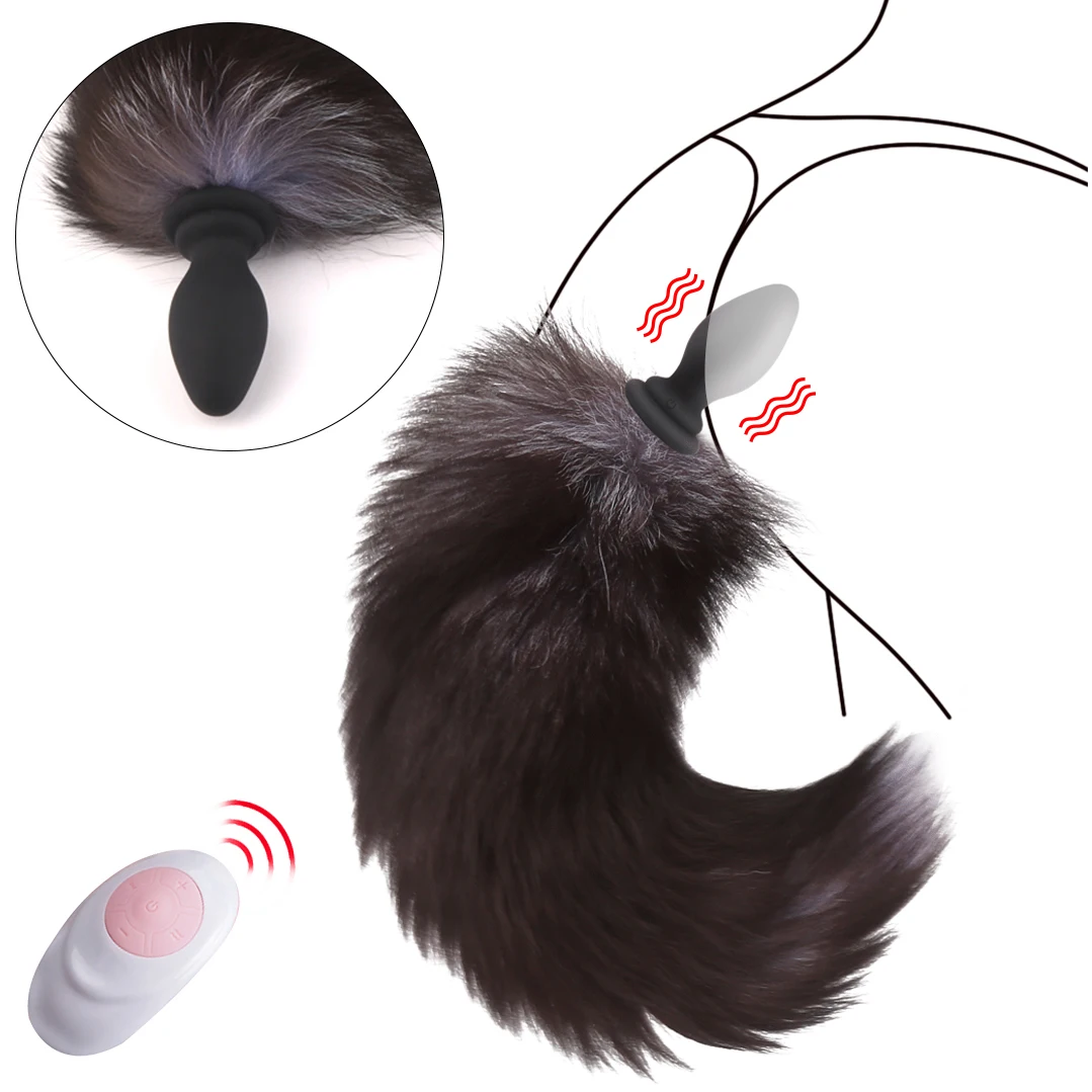 Sex Toy Fox Tail Anal Plug Vibrator Wireless Remote Vibrating Butt Anus Dilator For Couples Adult Game Cosplay Accessories | Красота и