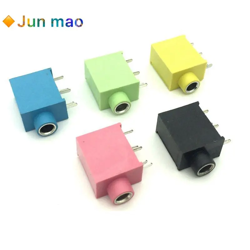 Разъем питания PJ215, PJ325, 3,5 мм, PJ-215, 5 цветов, для стереонаушников, 10 шт.