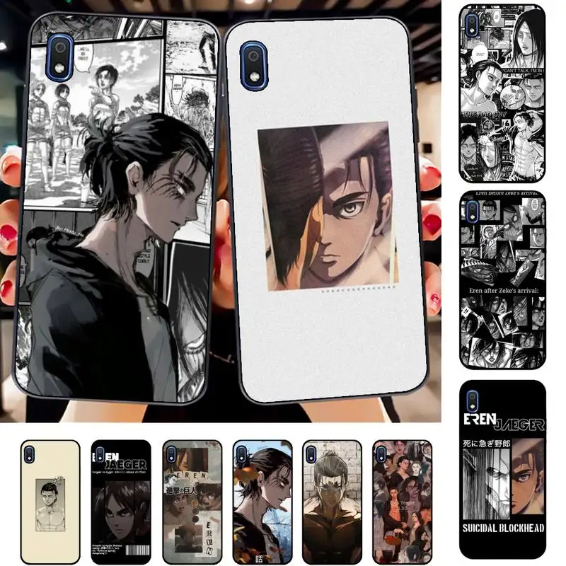 

Yinuoda Eren jaeger Attack on Titan anime Phone Case for Samsung A51 01 50 71 21S 70 31 40 30 10 20 S E 11 91 A7 A8 2018