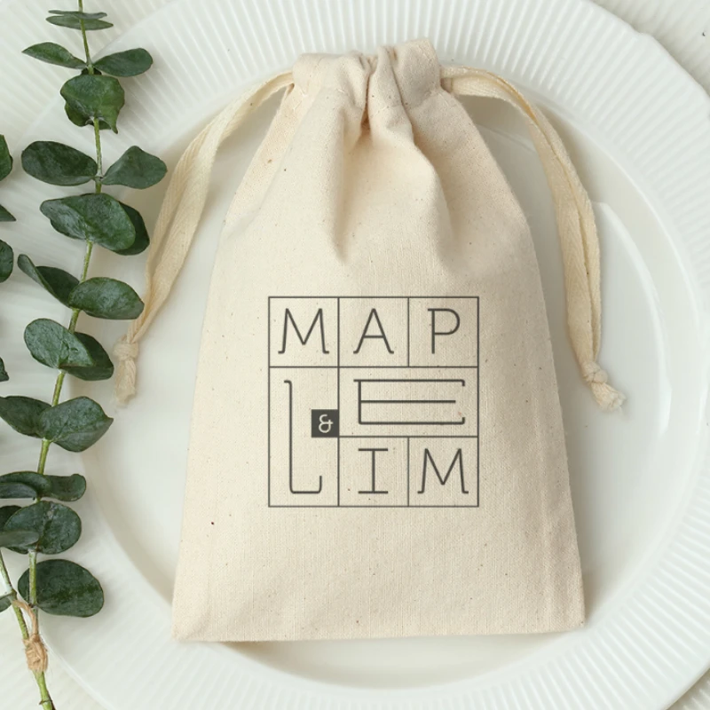 Оригинальная хлопковая Подарочная сумка тканевая на шнурке упаковка для