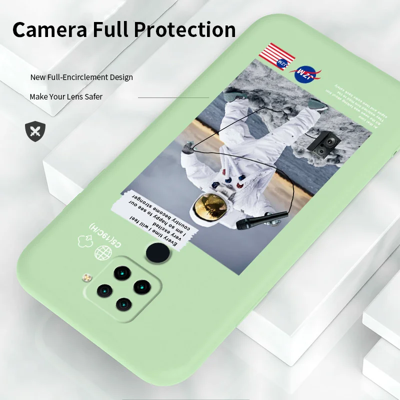 

Thin Soft Singing Astronaut Pattern Phone Case For Redmi 10X4G 10X5G 10XPro 9 9A Note 94G 95G 8 8Pro 7 7Pro K30 K20 Cover
