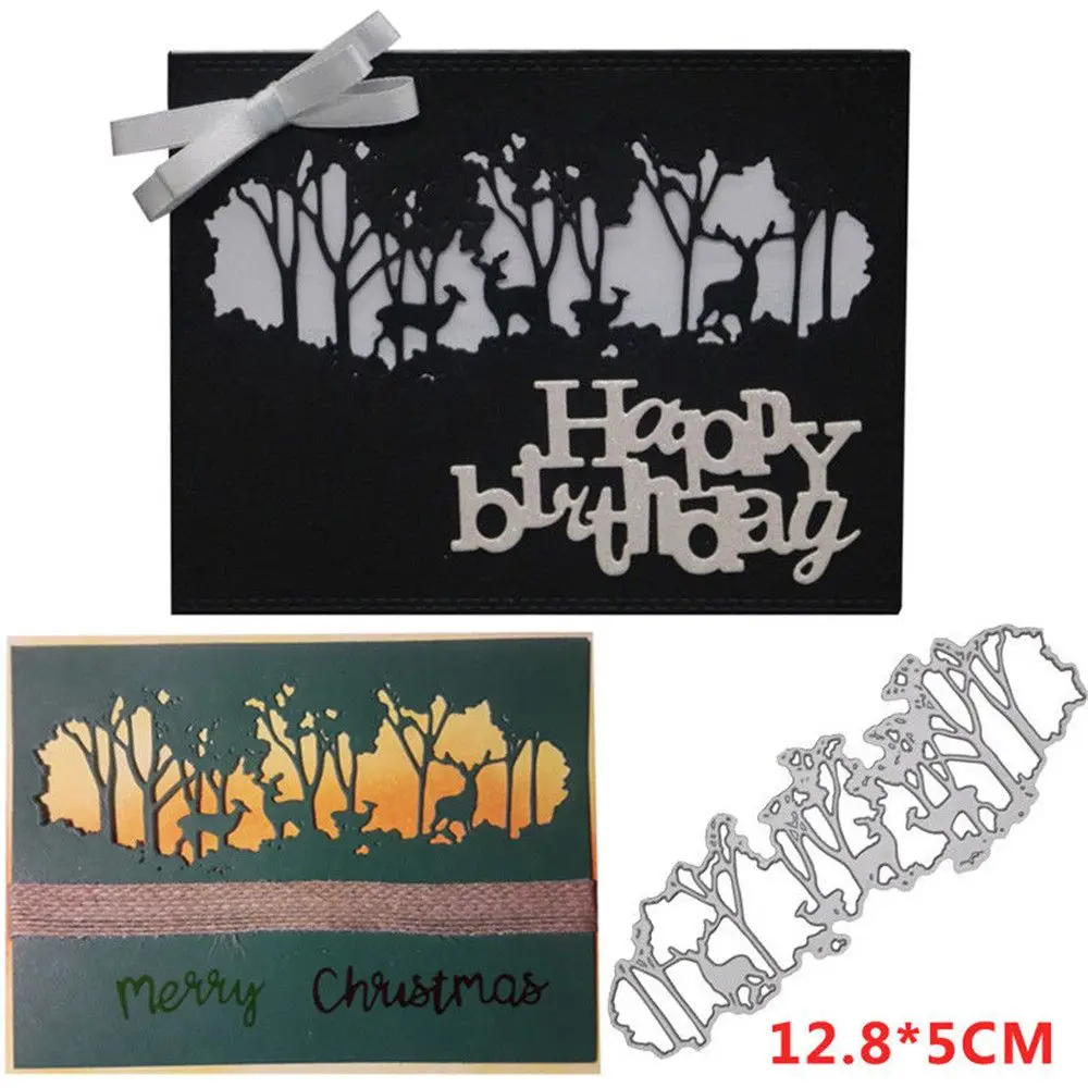 1 шт. металлические штампы с изображением рождественского леса|Вырубные штампы| |