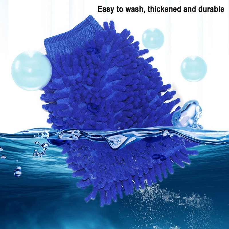 

Car Cleaning Gloves Double Sided Microfiber Kitchen Cleaning Cloth Duster Mitten Chenille Window Mirror Washing Tool M8617